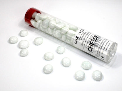 40 or more White Opal Glass Gaming Stones