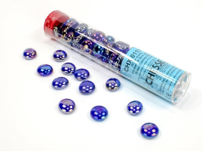 40 or more Crystal Dark Blue Glass Gaming Stones