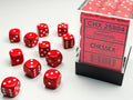 Speckled 12mm D6 Red/White Dice