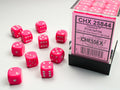 Opaque 12mm D6 Pink/White Dice