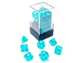 Translucent Polyhedral 7-Die Set Teal/White