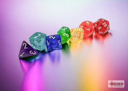 Prism Translucent Polyhedral GM & Beginner Player 7-Die Set