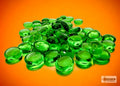 40 or more Crystal Green Glass Gaming Stones