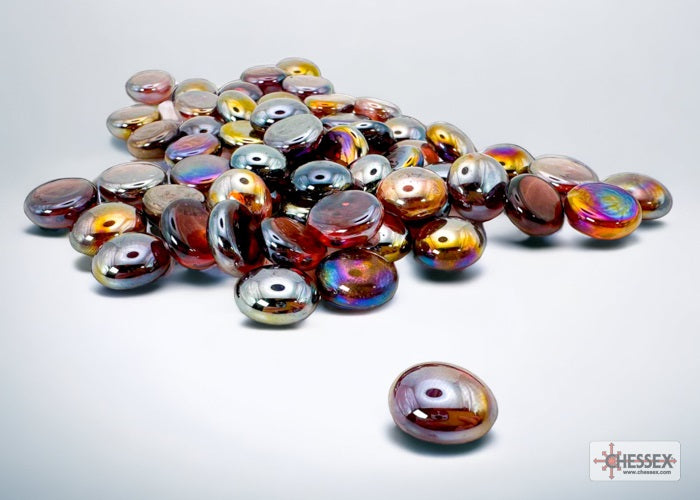 40 or more Crystal Amethyst Iridized Glass Gaming Stones