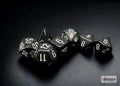 Opaque Black/White Polyhedral 7-Die Set