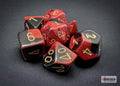 Gemini Black-Red/Gold Polyhedral 7-Die Set