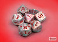 Festive Pop Art/Red Polyhedral 7-Die Set