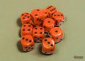 Opaque 16mm D6 Orange/Black Dice
