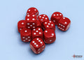 Opaque 16mm D6 Red/White Dice
