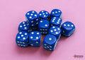 Speckled 16mm D6 Blue/White Dice