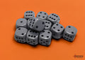 Opaque 16mm D6 Dark Gray/Black Dice