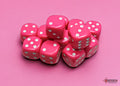 Opaque 16mm D6 Pink/White Dice