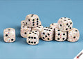 Speckled 16mm D6 White/Black Dice