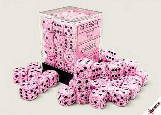 Speckled 12mm D6 Pink/Black Dice