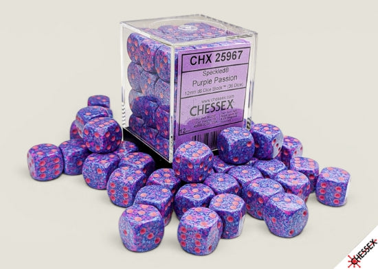Speckled 12mm D6 Purple/Pink Dice