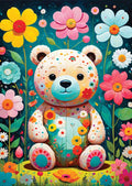 Flower Teddy Bear 1000-Piece Enjoy Puzzle