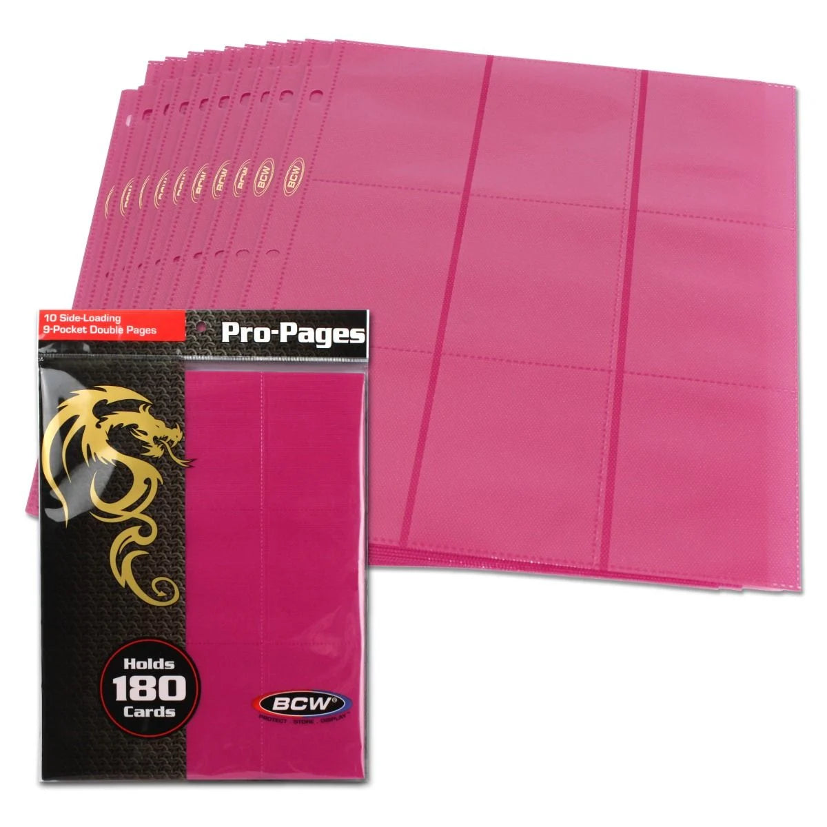 Side Loading 18-Pocket Pro Pages-Pink