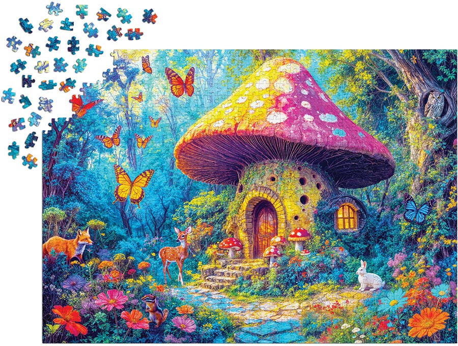Mushroom Cottage 1000-Piece Puzzle