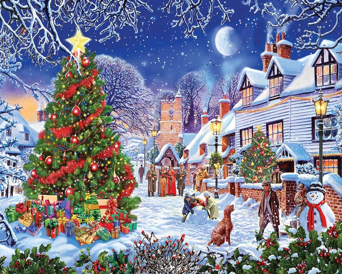 Village Christmas Tree - 1000 Piece Adult Jigsaw Puzzle