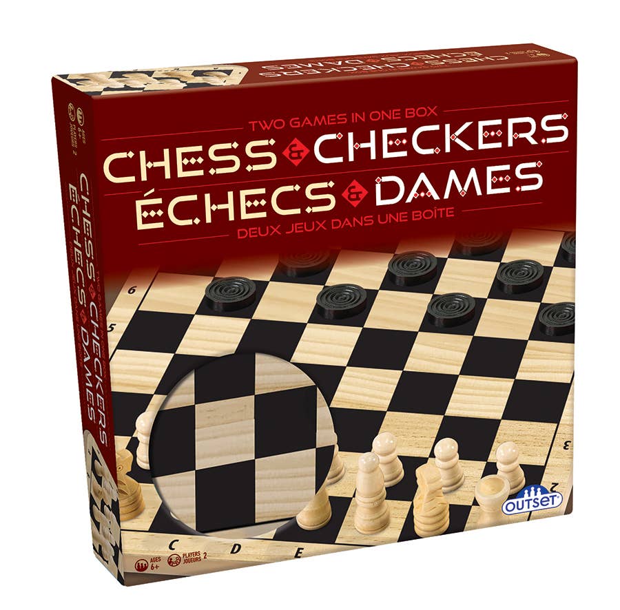 CHESS & CHECKERS Two Timeless Strategy Games in One Box