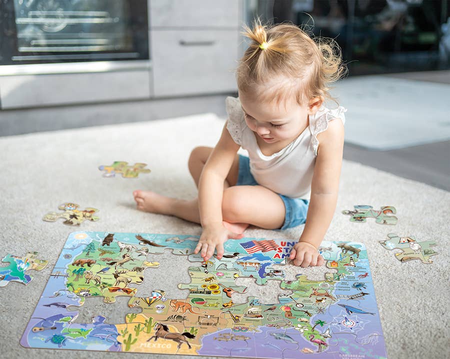 Map of the USA (35-Piece) Cobble Hill Floor Puzzle