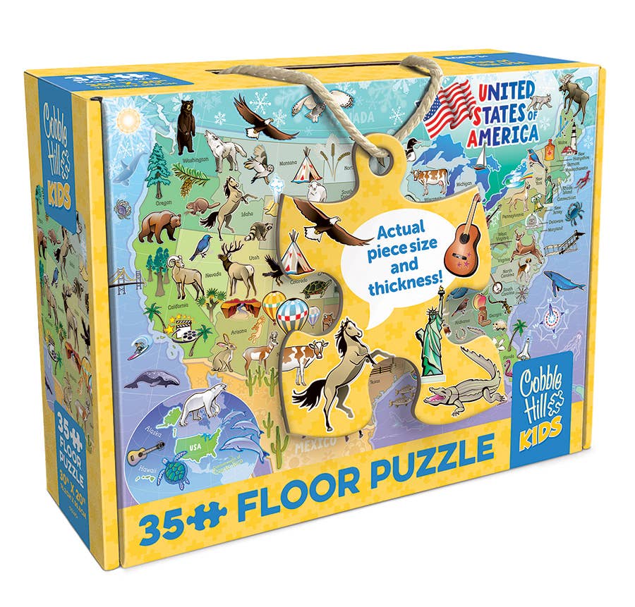 Map of the USA (35-Piece) Cobble Hill Floor Puzzle