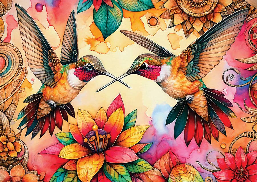 Hummingbird Haven 1000-Piece Enjoy Puzzle