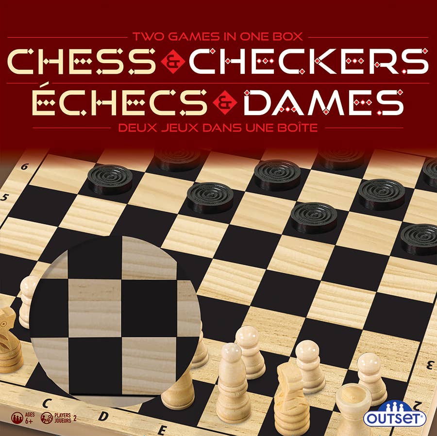 CHESS & CHECKERS Two Timeless Strategy Games in One Box