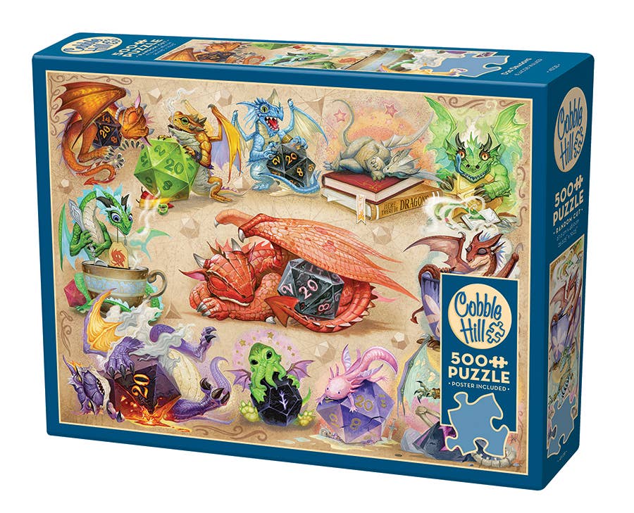 D20 Dragons by Jacob Walker 500-Piece Cobble Hill Puzzle