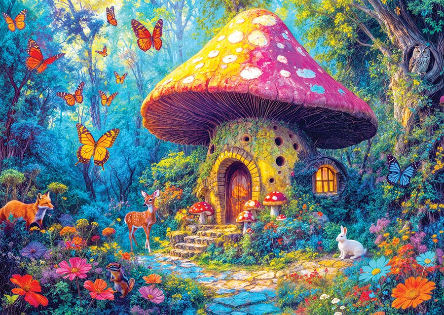 Mushroom Cottage 1000-Piece Puzzle