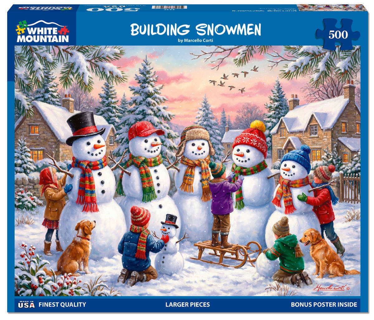 Building Snowmen (2257pz) - 500 Piece Jigsaw Puzzle