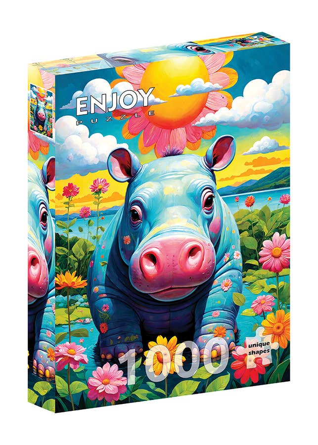 Sunny Hippo 1000-Piece Enjoy Puzzle