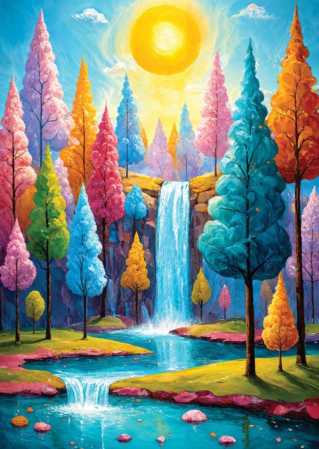 Forest Cascade 1000-Piece Enjoy Puzzle