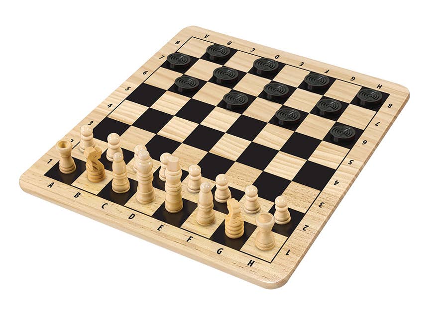 CHESS & CHECKERS Two Timeless Strategy Games in One Box