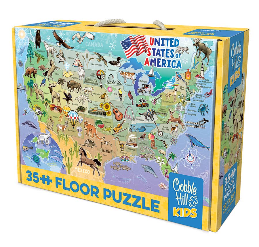 Map of the USA (35-Piece) Cobble Hill Floor Puzzle