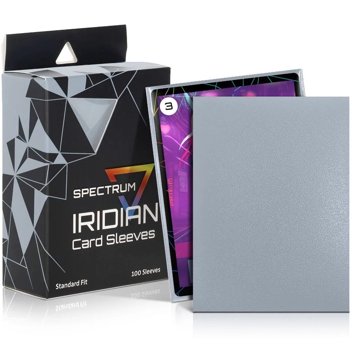 Spectrum Iridian Card Sleeves 100ct. - Silver