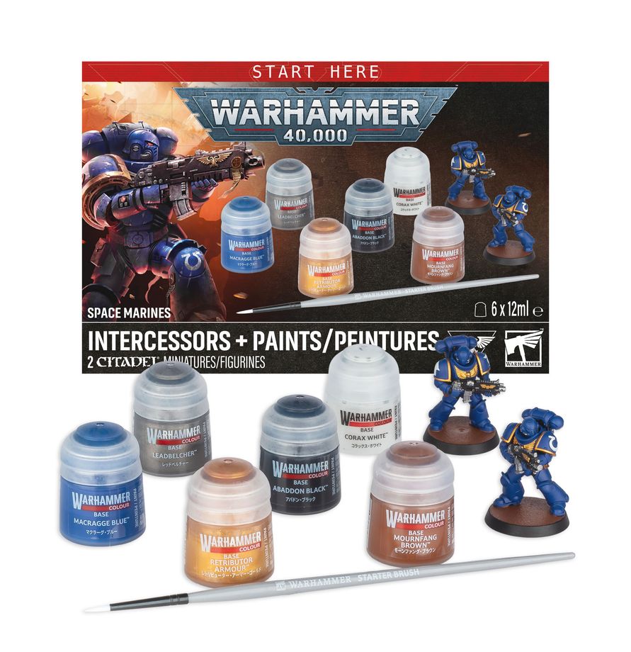 Warhammer 40K - Space Marines: Intercessors & Paint Kit